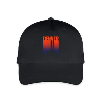 Denver Skyline Sonnenuntergang Gradient - Kinder Bio Basecap - Schwarz - Vorne