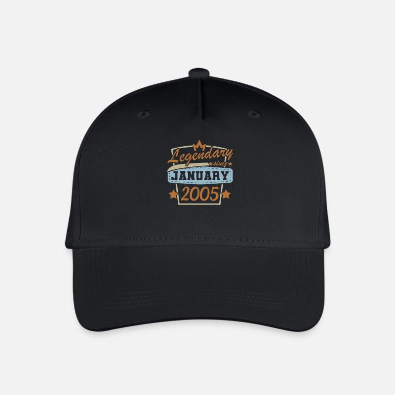 Geschenke zum Geburtstag Januar 2005 Retro - Kinder Bio Basecap - Schwarz