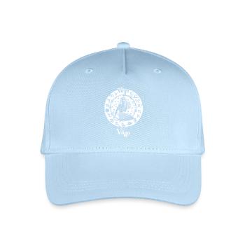 Sternzeichen Jungfrau 001 weiß - Kinder Bio Basecap - Hellblau - Vorne