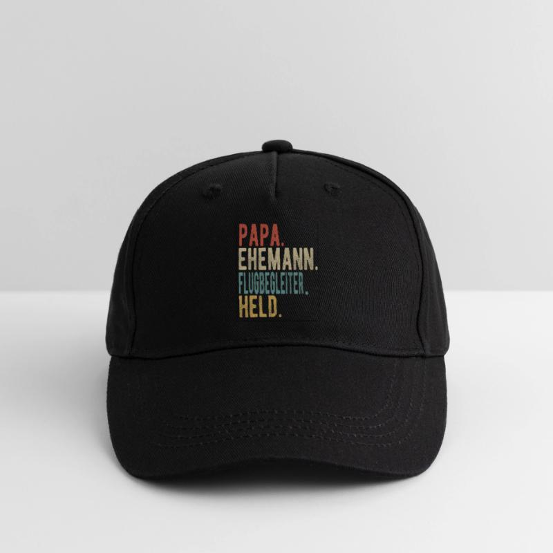 Flugbegleiter Papa Ehemann Held Kinder Bio Basecap