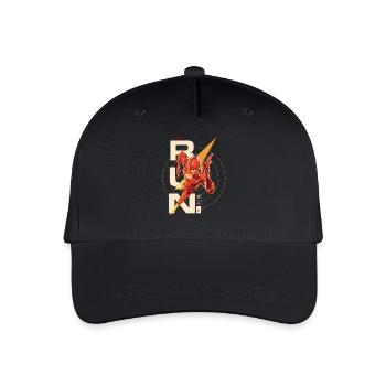 The Flash Schriftzug RUN. - Kinder Bio Basecap - Schwarz - Vorne