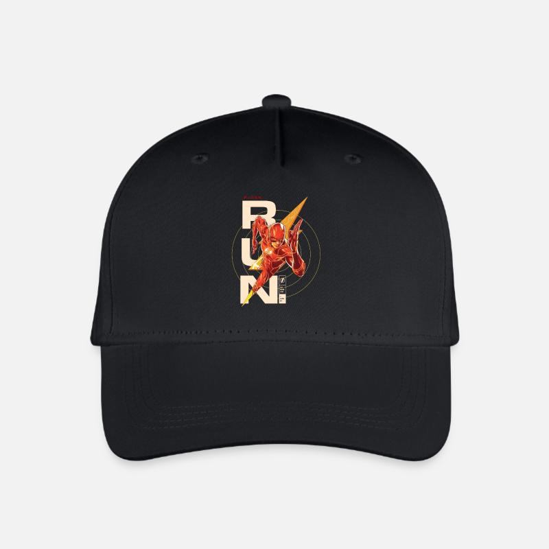The Flash Schriftzug RUN. - Kinder Bio Basecap - Schwarz