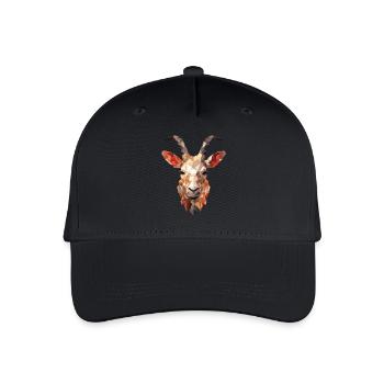 Polygonal Buck Artistic Goat Design - Casquette de baseball bio Enfant - noir - Devant