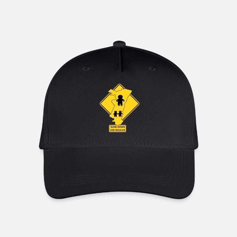 Alsace Slow Down Wildlife - Organic Kids’ Baseball Cap - black