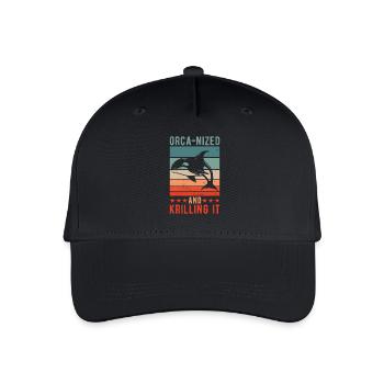 Orca-nisé et krilling - Casquette de baseball bio Enfant - noir - Devant
