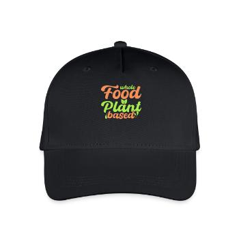 Aliments entiers à base de plantes, végétaliens - Casquette de baseball bio Enfant - noir - Devant
