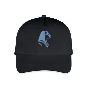 Katze Ägypten Pharao Silhouette - Kinder Bio Basecap - Schwarz - Vorne