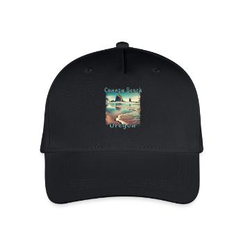 Cannon Beach, Oregon, États-Unis - Vacances reposantes sur le - Casquette de baseball bio Enfant - noir - Devant