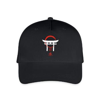 Porte Torii (blanc) - Casquette de baseball bio Enfant - noir - Devant