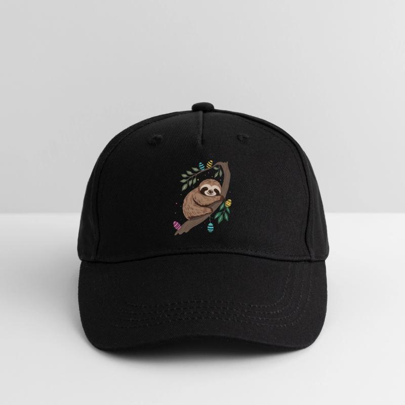 Easter Sloth with Easter Eggs Organic Kids’ Baseball Cap