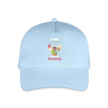 Ich Mag Eis Mehr Als Menschen - Kinder Bio Basecap - Hellblau - Vorne