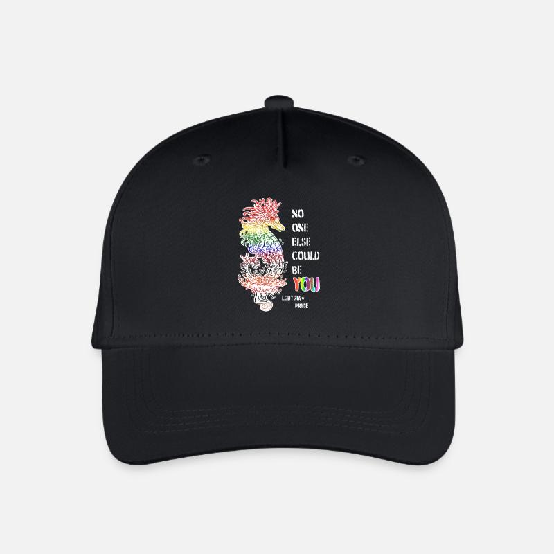 Stolzes LGBTQIA+ Seepferdchen - Kinder Bio Basecap - Schwarz