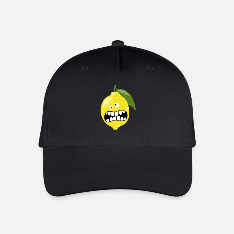 saure Zitrone - Kinder Bio Basecap - Schwarz