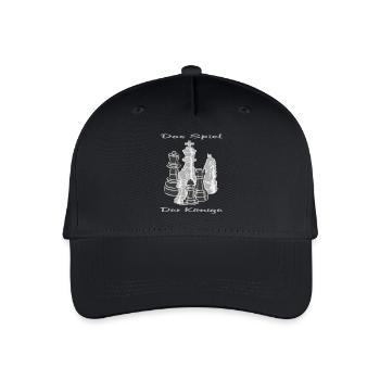 Schach figuren - Kinder Bio Basecap - Schwarz - Vorne