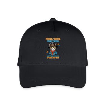 Purr-tner this town ain't big enough for both - Organic Kids’ Baseball Cap - black - Front