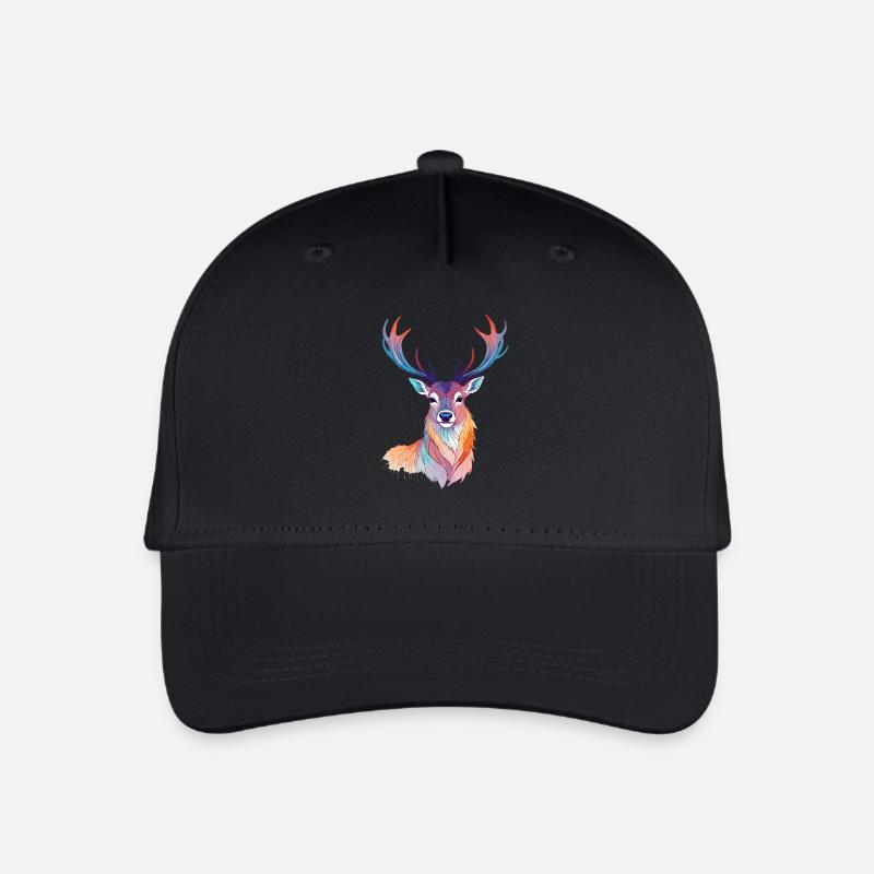 cerf art vectoriel avec illustration aux couleurs vives - Casquette de baseball bio Enfant - noir