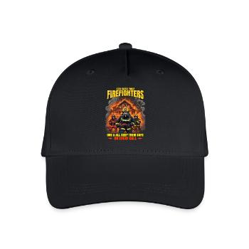 Gott segne die Feuerwehrleute Heroisches Design - Kinder Bio Basecap - Schwarz - Vorne