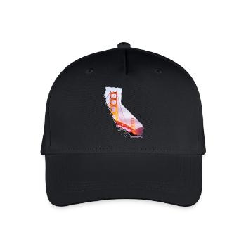 Golden Gate Bridge in der California Landkarte - Kinder Bio Basecap - Schwarz - Vorne