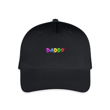 Baby Eltern Kind Geschenk Sprüche Geburt Mama Papa - Kinder Bio Basecap - Schwarz - Vorne