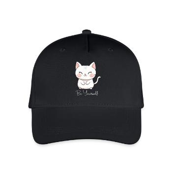 Cat Be Yourself Be Yourself Love Motivation - Organic Kids’ Baseball Cap - black - Front