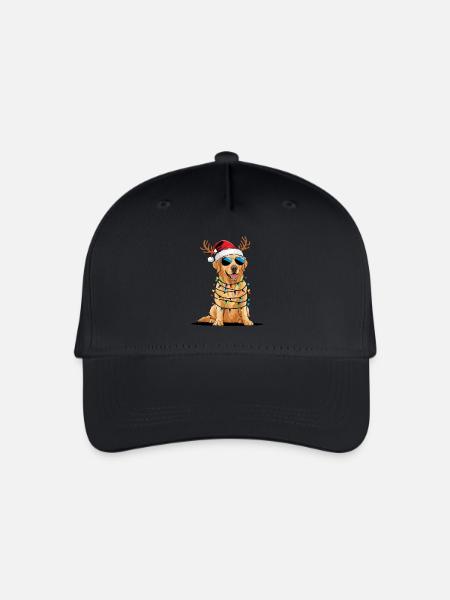 Christmas Golden Retriever - Kinder Bio Basecap - Schwarz