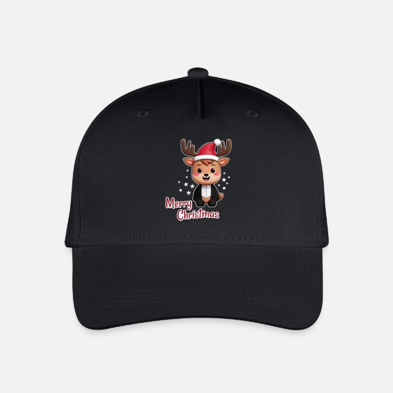 Merry Christmas - Kinder Bio Basecap - Schwarz