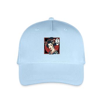 Japanese geisha thinks: "It's so big" - Organic Kids’ Baseball Cap - light blue - Front