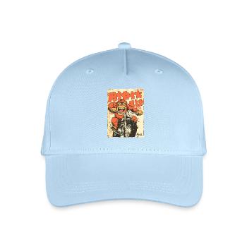 Verrückter Orang-Utan – Motorrad-Biker - Kinder Bio Basecap - Hellblau - Vorne