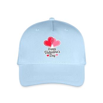 Alles Gute zum Valentinstag T-Shirt, Liebesgeschenk, Herz - Kinder Bio Basecap - Hellblau - Vorne