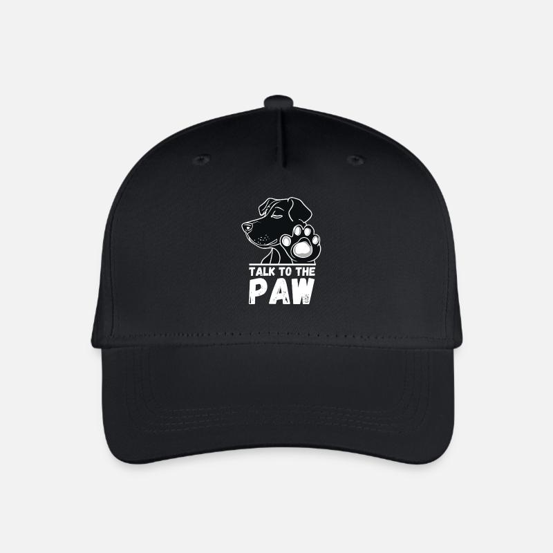 Hund Talk to the Paw Pfote Hundebesitzer Lustig - Kinder Bio Basecap - Schwarz