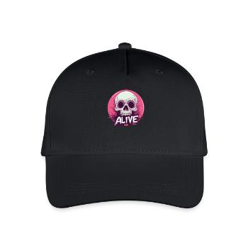 Skelett „Alive“ – Ironischer Totenkopf - Kinder Bio Basecap - Schwarz - Vorne