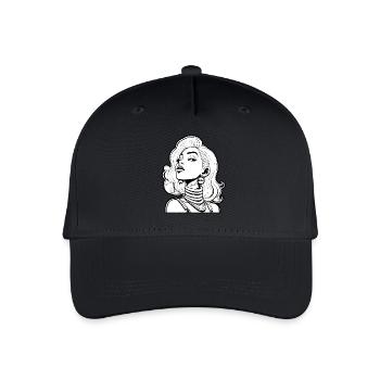 Grafik Motiv "Comic Gesicht" - Kinder Bio Basecap - Schwarz - Vorne