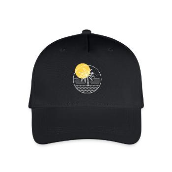 Palmen-Kreis - Kinder Bio Basecap - Schwarz - Vorne