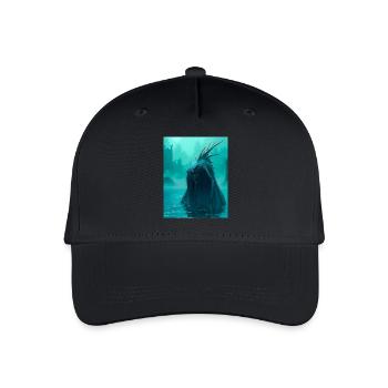 Vodnik, Slavic water demon lurking in deep rivers - Organic Kids’ Baseball Cap - black - Front