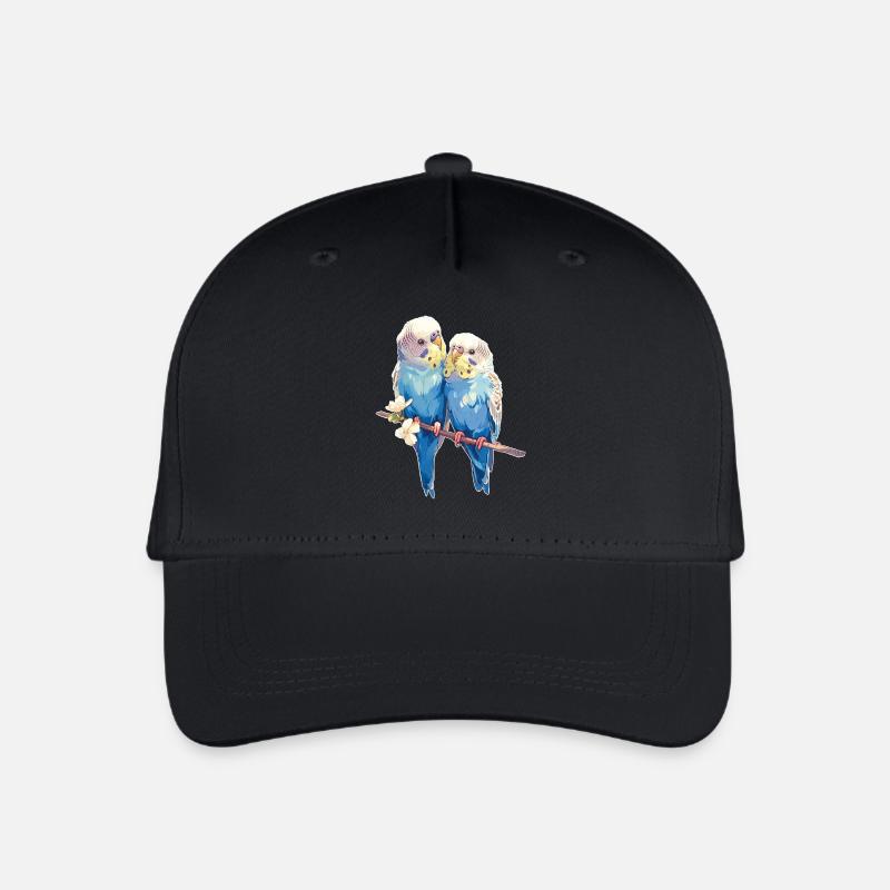 Paire de perruches - Casquette de baseball bio Enfant - noir