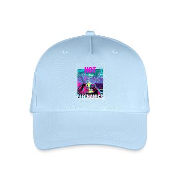 Hot Mechanics – Neon Monkey Garage Design - Organic Kids’ Baseball Cap - light blue - Front