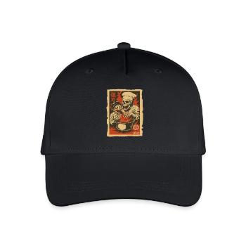 Chef squelette avec assistant et marmite - Casquette de baseball bio Enfant - noir - Devant