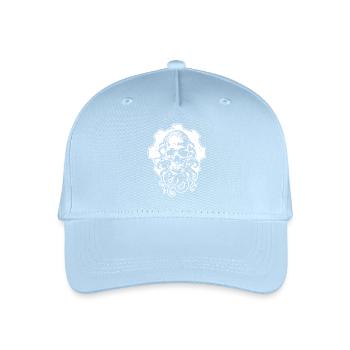 Crâne mystique avec des tentacules devant la roue dentée - Casquette de baseball bio Enfant - bleu clair - Devant