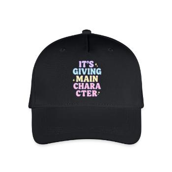 Main-Character-Vibes - Kinder Bio Basecap - Schwarz - Vorne