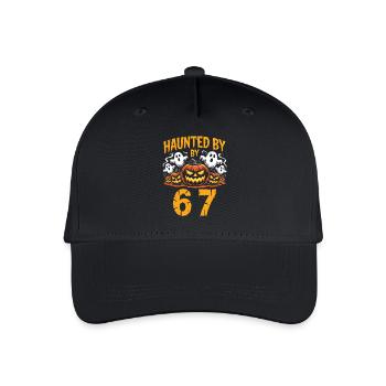Verfolgt von 67 Sechs Sieben Meme Gen Alpha Basketball - Kinder Bio Basecap - Schwarz - Vorne