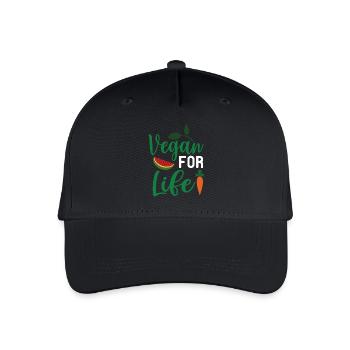 Vegan For Life - Organic Kids’ Baseball Cap - black - Front