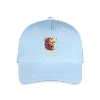 Löwe Bibelvers Christlich - Kinder Bio Basecap - Hellblau - Vorne
