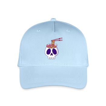 Skull and Ramen Noodles - Organic Kids’ Baseball Cap - light blue - Front