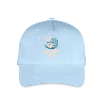 Seekuh Meerestier Ozean liebt Tee - Kinder Bio Basecap - Hellblau - Vorne