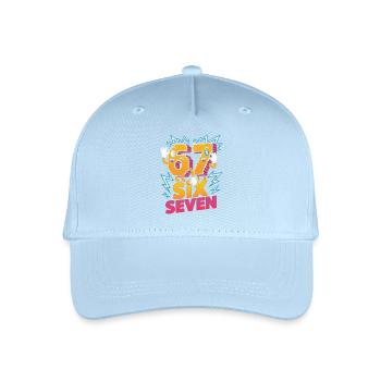 Sechs Sieben Zeichentrickfiguren Design - Kinder Bio Basecap - Hellblau - Vorne