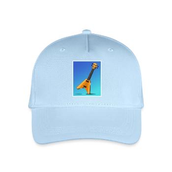 Cartoon-Gitarrenplakat-Kunst - Kinder Bio Basecap - Hellblau - Vorne