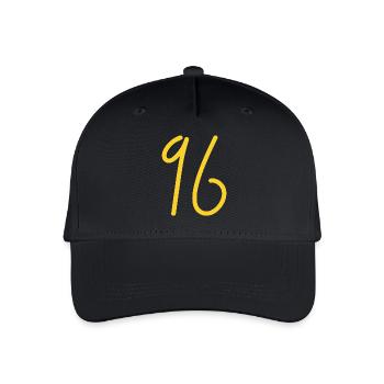 96 - Organic Kids’ Baseball Cap - black - Front