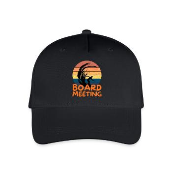Surfing Board Meeting - Organic Kids’ Baseball Cap - black - Front