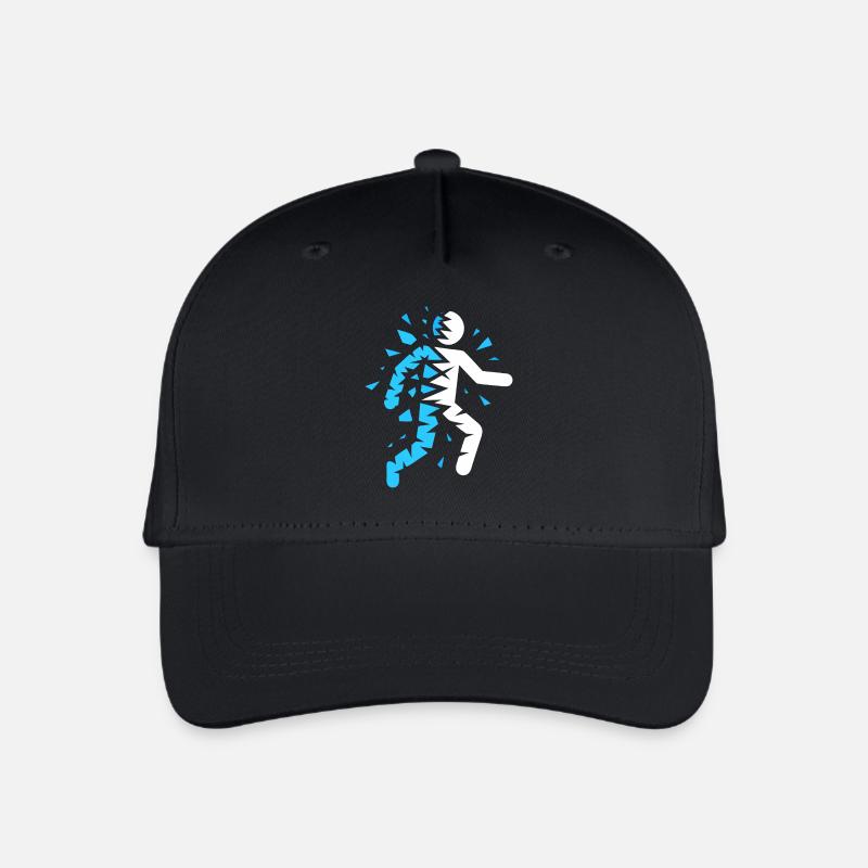 Silhouette éclatée bleue - Casquette de baseball bio Enfant - noir