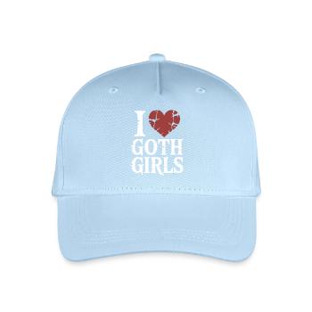 I Heart Goth Girls - Organic Kids’ Baseball Cap - light blue - Front